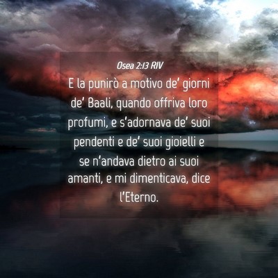 Picture 04 - Osea 2:13 RIV - E la punirò a motivo de’ giorni de’ Baali, - Bible Verse Picture