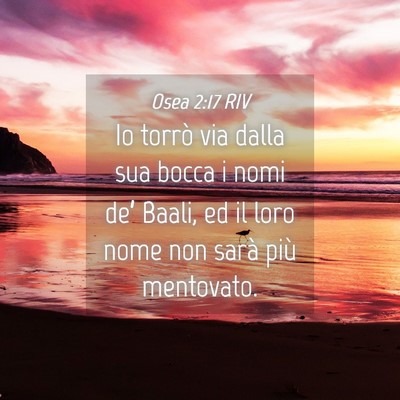 Picture 04 - Osea 2:17 RIV - Io torrò via dalla sua bocca i nomi de’ Baali, - Bible Verse Picture