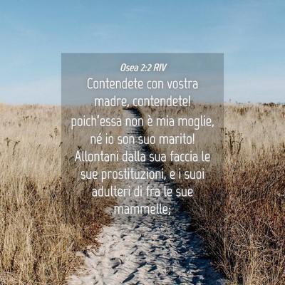 Picture 04 - Osea 2:2 RIV - Contendete con vostra madre, contendete! - Bible Verse Picture