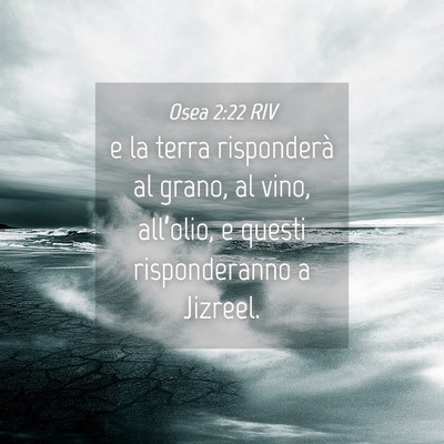 Picture 04 - Osea 2:22 RIV - e la terra risponderà al grano, al vino, - Bible Verse Picture