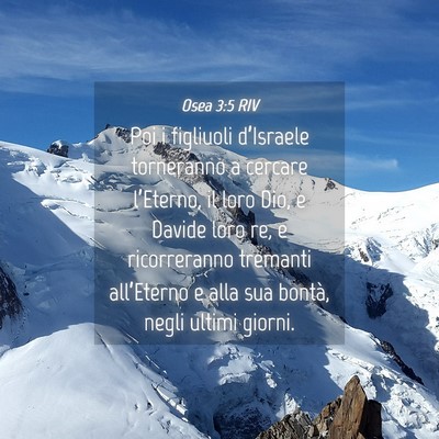Picture 04 - Osea 3:5 RIV - Poi i figliuoli d’Israele torneranno a cercare - Bible Verse Picture