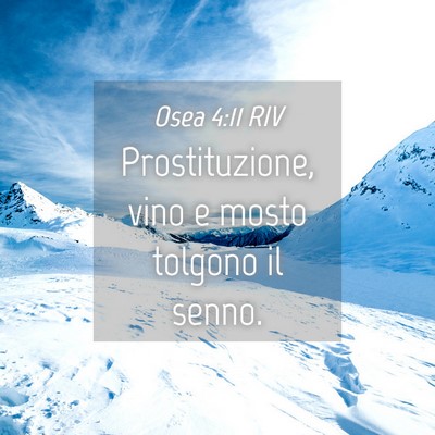 Picture 04 - Osea 4:11 RIV - Prostituzione, vino e mosto tolgono il - Bible Verse Picture