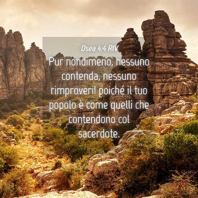 Picture 04 - Osea 4:4 RIV - Pur nondimeno, nessuno contenda, nessuno - Bible Verse Picture