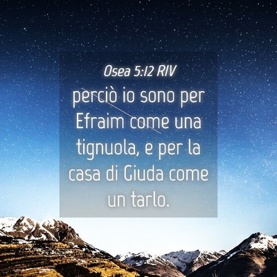 Picture 04 - Osea 5:12 RIV - perciò io sono per Efraim come una tignuola, e - Bible Verse Picture