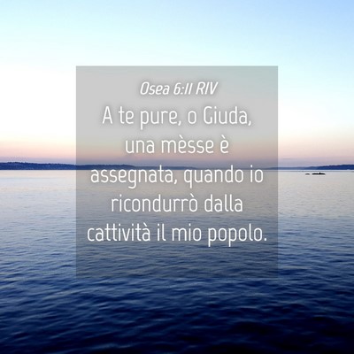 Picture 04 - Osea 6:11 RIV - A te pure, o Giuda, una mèsse è assegnata, - Bible Verse Picture