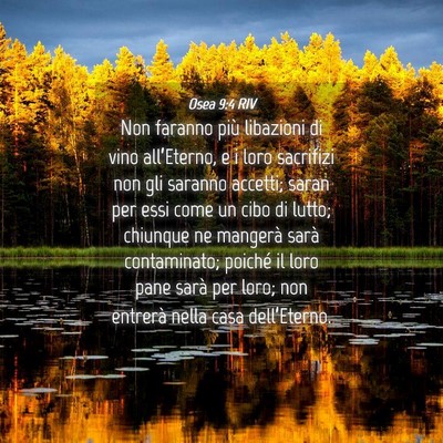 Picture 04 - Osea 9:4 RIV - Non faranno più libazioni di vino all’Eterno, - Bible Verse Picture