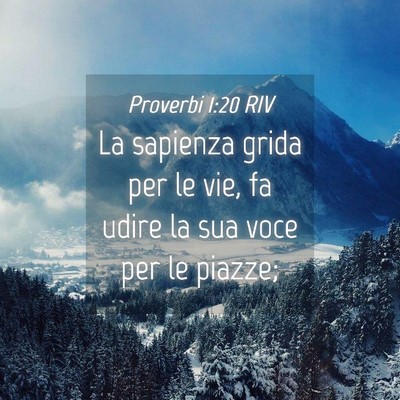 Picture 04 - Proverbi 1:20 RIV - La sapienza grida per le vie, fa udire la sua - Bible Verse Picture