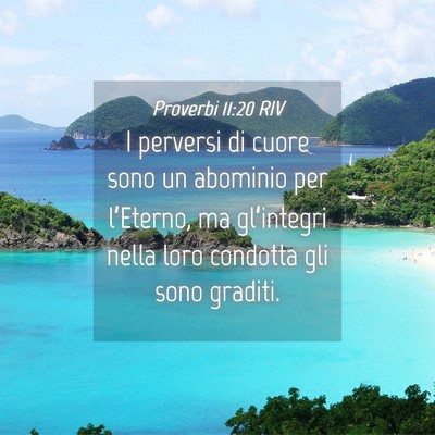 Picture 04 - Proverbi 11:20 RIV - I perversi di cuore sono un abominio per - Bible Verse Picture