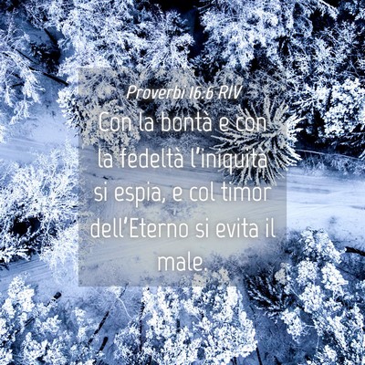 Picture 04 - Proverbi 16:6 RIV - Con la bontà e con la fedeltà l’iniquità si - Bible Verse Picture