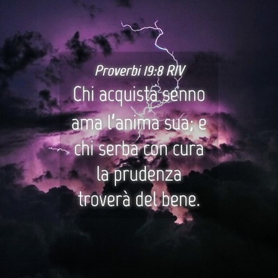 Picture 04 - Proverbi 19:8 RIV - Chi acquista senno ama l’anima sua; e chi serba - Bible Verse Picture
