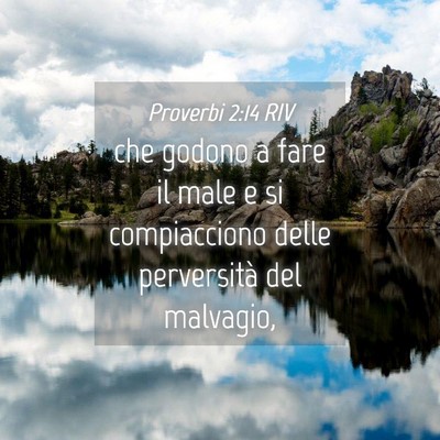 Picture 04 - Proverbi 2:14 RIV - che godono a fare il male e si compiacciono delle - Bible Verse Picture