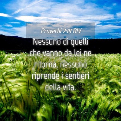Picture 04 - Proverbi 2:19 RIV - Nessuno di quelli che vanno da lei ne ritorna, - Bible Verse Picture