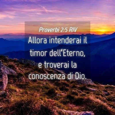 Picture 04 - Proverbi 2:5 RIV - Allora intenderai il timor dell’Eterno, e - Bible Verse Picture