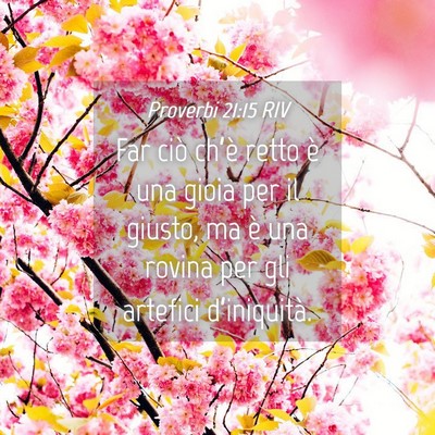 Picture 04 - Proverbi 21:15 RIV - Far ciò ch’è retto è una gioia per il - Bible Verse Picture