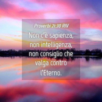 Picture 04 - Proverbi 21:30 RIV - Non c’è sapienza, non intelligenza, non - Bible Verse Picture