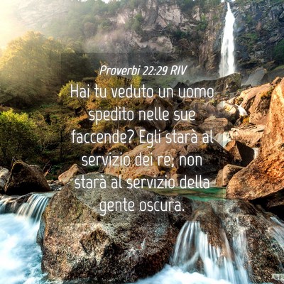 Picture 04 - Proverbi 22:29 RIV - Hai tu veduto un uomo spedito nelle sue faccende? - Bible Verse Picture