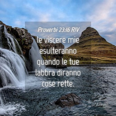 Picture 04 - Proverbi 23:16 RIV - le viscere mie esulteranno quando le tue labbra - Bible Verse Picture