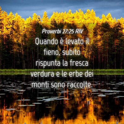 Picture 04 - Proverbi 27:25 RIV - Quando è levato il fieno, subito rispunta la - Bible Verse Picture