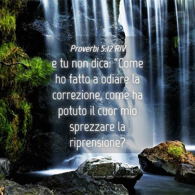 Picture 04 - Proverbi 5:12 RIV - e tu non dica: “Come ho fatto a odiare la - Bible Verse Picture