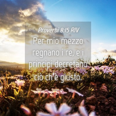 Picture 04 - Proverbi 8:15 RIV - Per mio mezzo regnano i re, e i principi - Bible Verse Picture