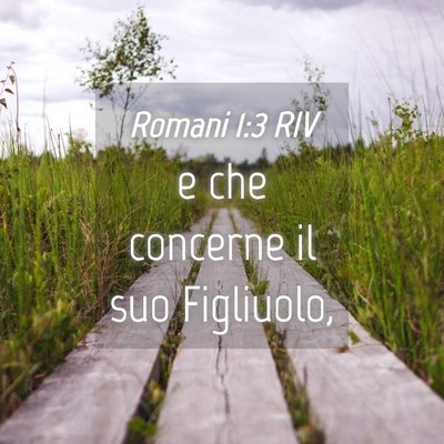 Picture 04 - Romani 1:3 RIV - e che concerne il suo - Bible Verse Picture