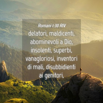 Picture 04 - Romani 1:30 RIV - delatori, maldicenti, abominevoli a Dio, - Bible Verse Picture