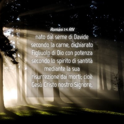 Picture 04 - Romani 1:4 RIV - nato dal seme di Davide secondo la carne, - Bible Verse Picture