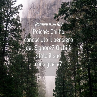 Picture 04 - Romani 11:34 RIV - Poiché: Chi ha conosciuto il pensiero del - Bible Verse Picture