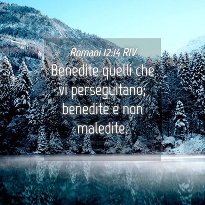 Picture 04 - Romani 12:14 RIV - Benedite quelli che vi perseguitano; benedite e - Bible Verse Picture