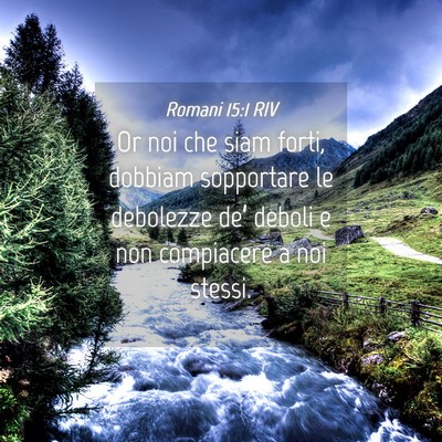 Picture 04 - Romani 15:1 RIV - Or noi che siam forti, dobbiam sopportare le - Bible Verse Picture