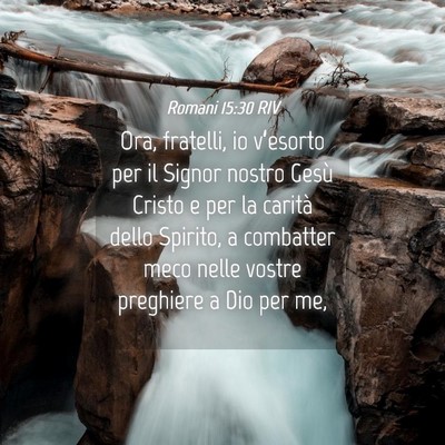 Picture 04 - Romani 15:30 RIV - Ora, fratelli, io v’esorto per il Signor nostro - Bible Verse Picture