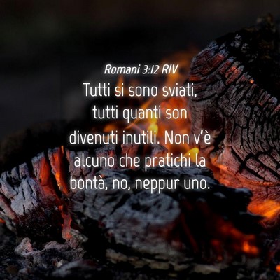 Picture 04 - Romani 3:12 RIV - Tutti si sono sviati, tutti quanti son divenuti - Bible Verse Picture