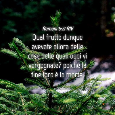 Picture 04 - Romani 6:21 RIV - Qual frutto dunque avevate allora delle cose - Bible Verse Picture