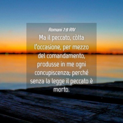 Picture 04 - Romani 7:8 RIV - Ma il peccato, còlta l’occasione, per mezzo - Bible Verse Picture