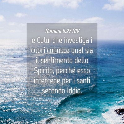 Picture 04 - Romani 8:27 RIV - e Colui che investiga i cuori conosce qual sia il - Bible Verse Picture