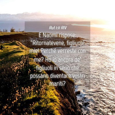 Picture 04 - Rut 1:11 RIV - E Naomi rispose: “Ritornatevene, figliuole mie! - Bible Verse Picture