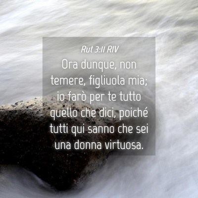 Picture 04 - Rut 3:11 RIV - Ora dunque, non temere, figliuola mia; io farò - Bible Verse Picture