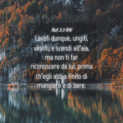 Picture 04 - Rut 3:3 RIV - Làvati dunque, ungiti, vèstiti, e scendi - Bible Verse Picture