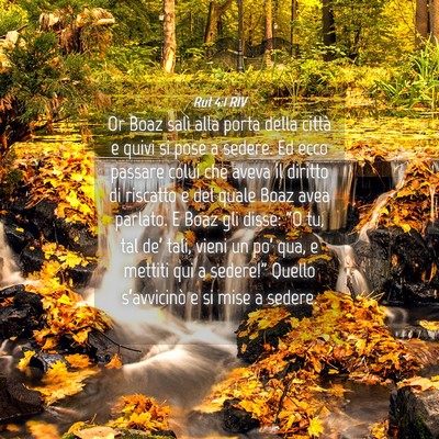 Picture 04 - Rut 4:1 RIV - Or Boaz salì alla porta della città e quivi si - Bible Verse Picture