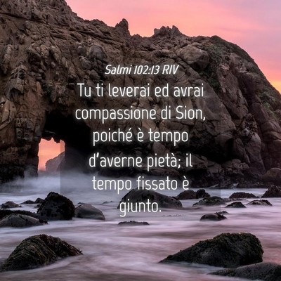 Picture 04 - Salmi 102:13 RIV - Tu ti leverai ed avrai compassione di Sion, - Bible Verse Picture