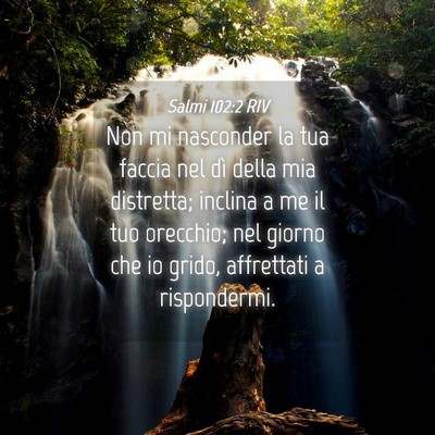 Picture 04 - Salmi 102:2 RIV - Non mi nasconder la tua faccia nel dì della mia - Bible Verse Picture