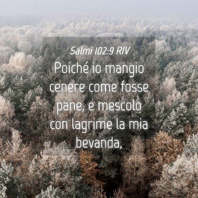 Picture 04 - Salmi 102:9 RIV - Poiché io mangio cenere come fosse pane, e - Bible Verse Picture