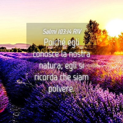 Picture 04 - Salmi 103:14 RIV - Poiché egli conosce la nostra natura; egli si - Bible Verse Picture