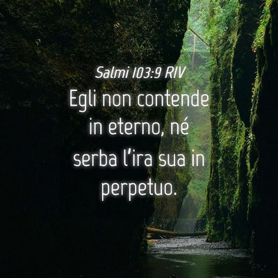 Picture 04 - Salmi 103:9 RIV - Egli non contende in eterno, né serba l’ira - Bible Verse Picture
