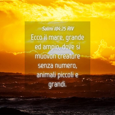 Picture 04 - Salmi 104:25 RIV - Ecco il mare, grande ed ampio, dove si muovon - Bible Verse Picture