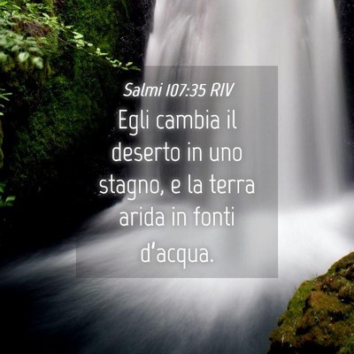Picture 04 - Salmi 107:35 RIV - Egli cambia il deserto in uno stagno, e la terra - Bible Verse Picture