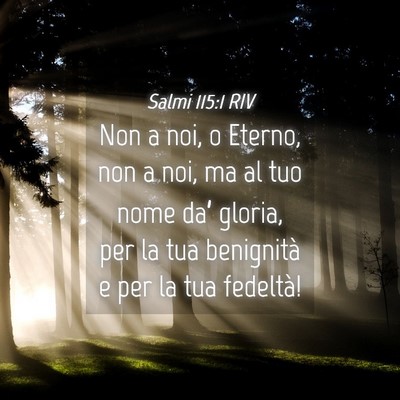 Picture 04 - Salmi 115:1 RIV - Non a noi, o Eterno, non a noi, ma al tuo nome - Bible Verse Picture