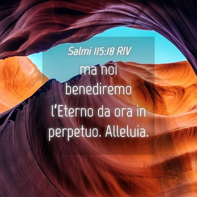 Picture 04 - Salmi 115:18 RIV - ma noi benediremo l’Eterno da ora in perpetuo. - Bible Verse Picture