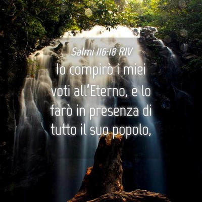 Picture 04 - Salmi 116:18 RIV - Io compirò i miei voti all’Eterno, e lo farò - Bible Verse Picture
