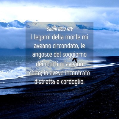 Picture 04 - Salmi 116:3 RIV - I legami della morte mi aveano circondato, le - Bible Verse Picture